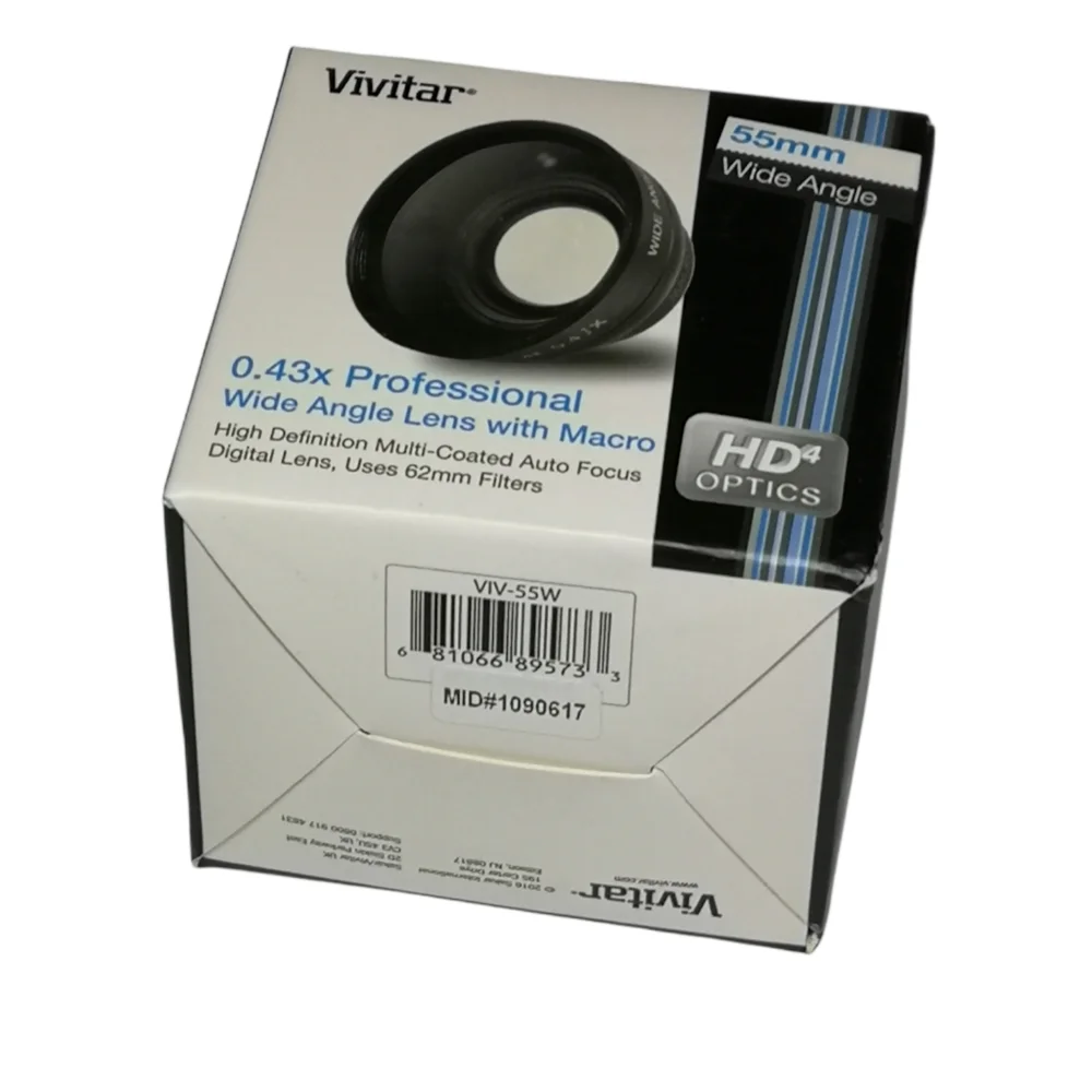 Vivitar 55mm 0.43x Professional Wide Angle Attachment Lens with Macro HD Optics